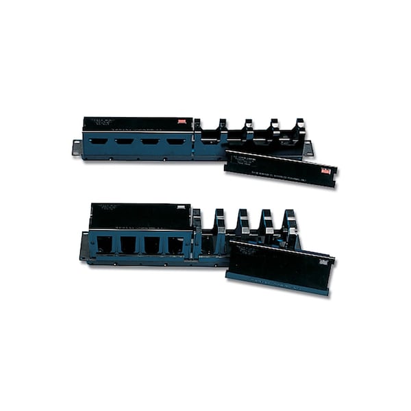Siemon Company CABLE MGMT PANEL RACKMOUNT, 19"W W/COVER S110/S210, 2RMU BLACK S110-RWM2-01